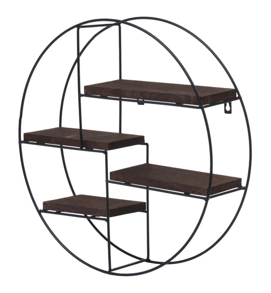 Étagère murale HWC-K76 4 étagères Industrial 45x45x11 cm