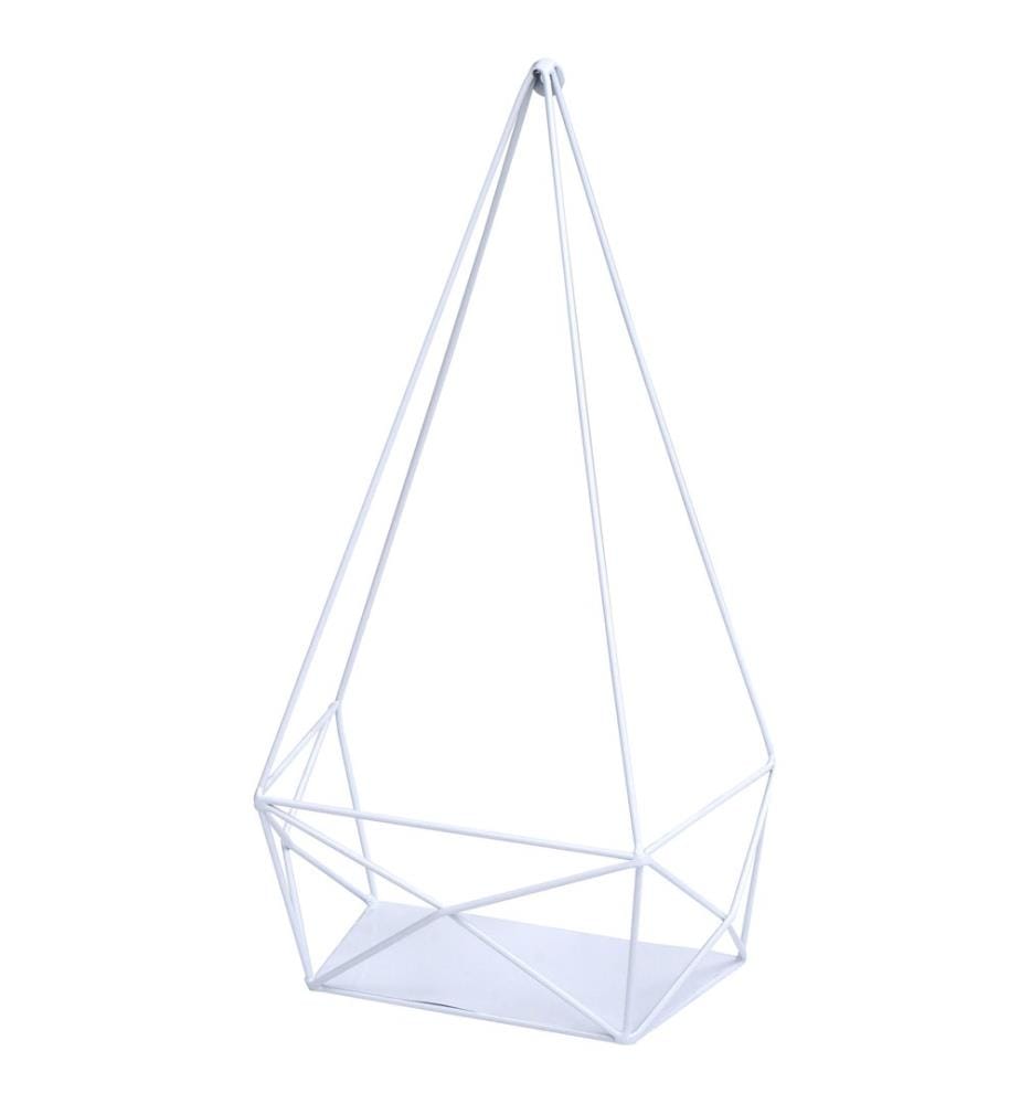 Étagère murale JAM-K79 Étagère décorative Étagère de cuisine 44x23x11 cm Métal blanc
