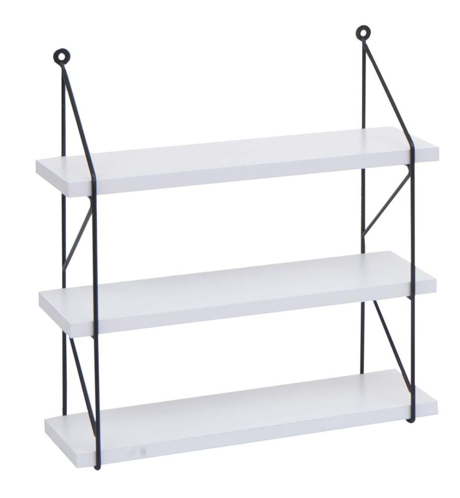 Étagère murale JAM-K78 Étagère flottante 3 étagères 40x40x13 cm blanc