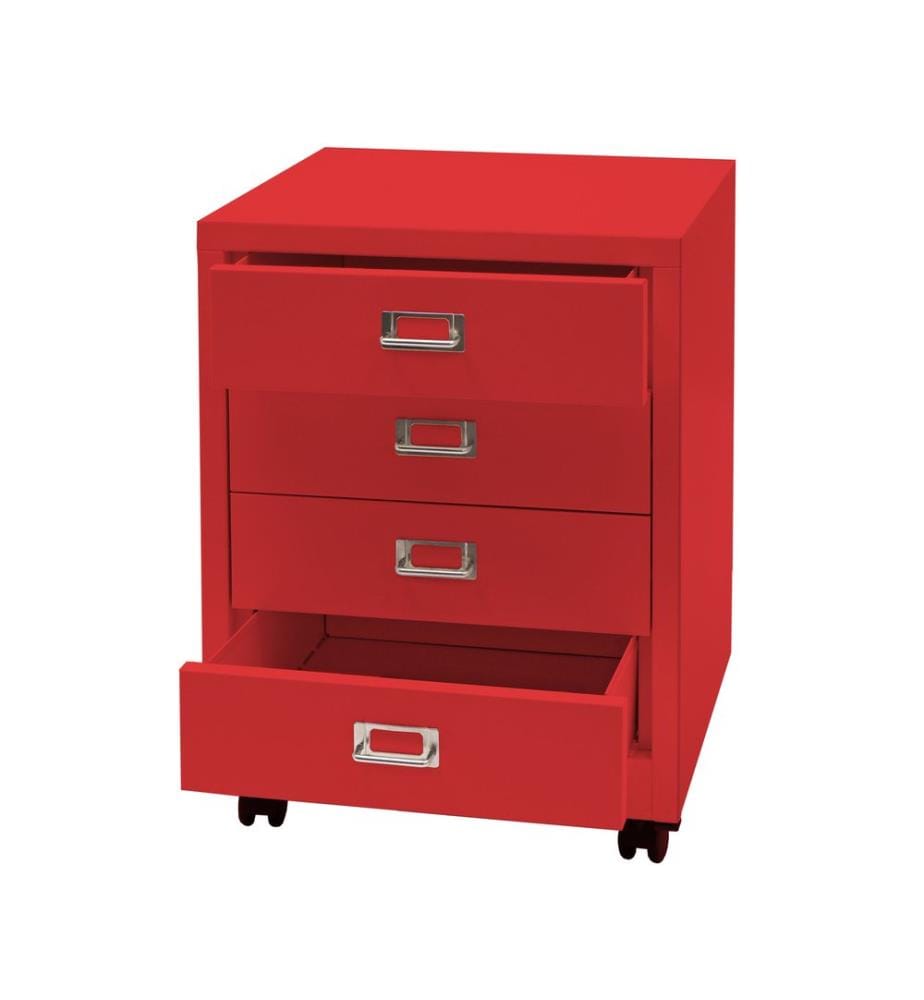 Caisson à roulettes JAM-L49 Armoire de classement en métal 55x40x41 cm 4 tiroirs