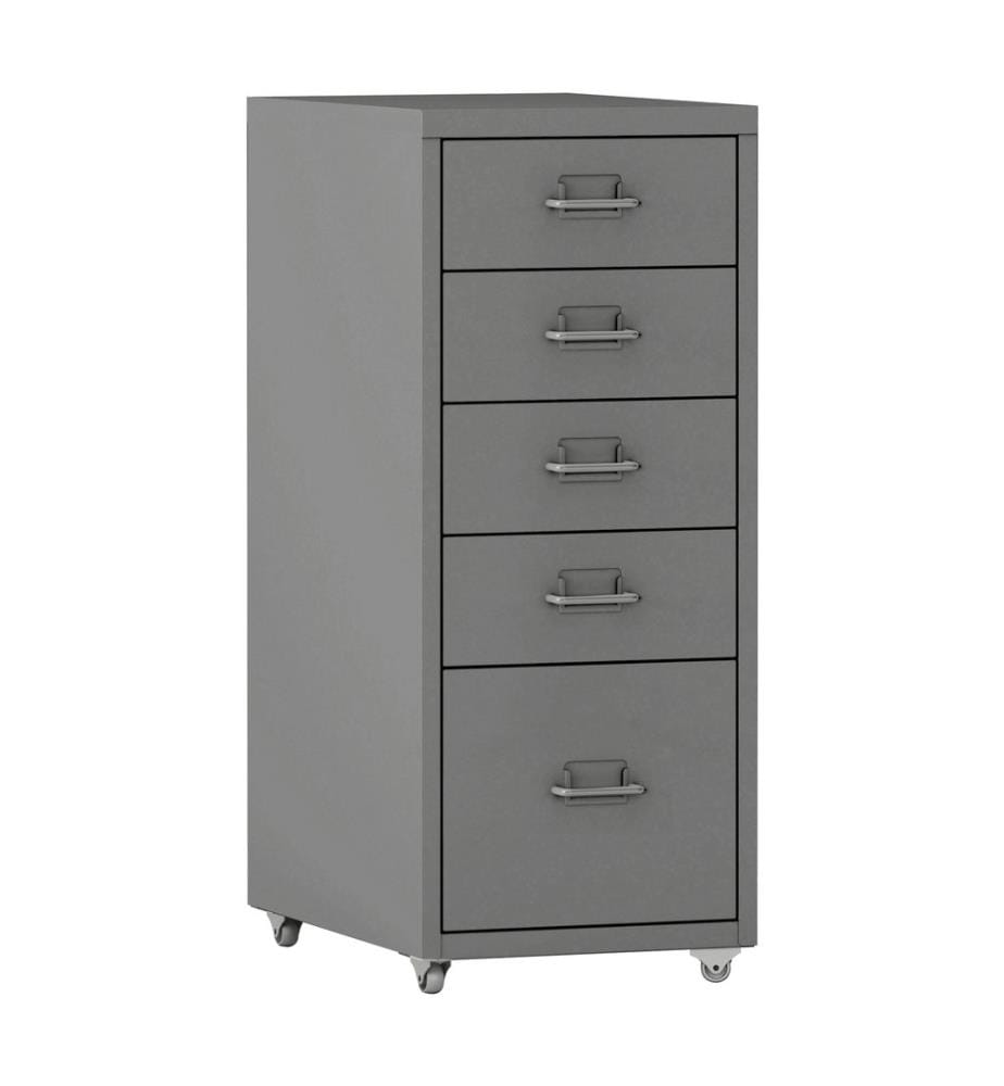 Caisson roulant Kökar avec 5 tiroirs Gris
