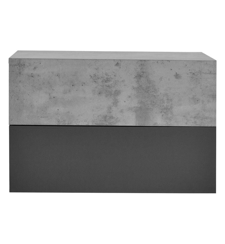 Étagère murale Madison, lot de 2, aspect béton gris foncé 46x30x15 cm