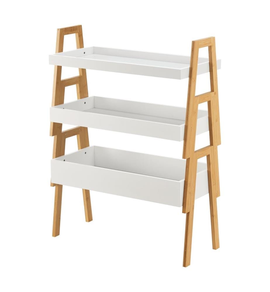 Étagère sur pied 3 pièces en bambou Étagère de cuisine Étagère à plantes 85x65x30 cm
