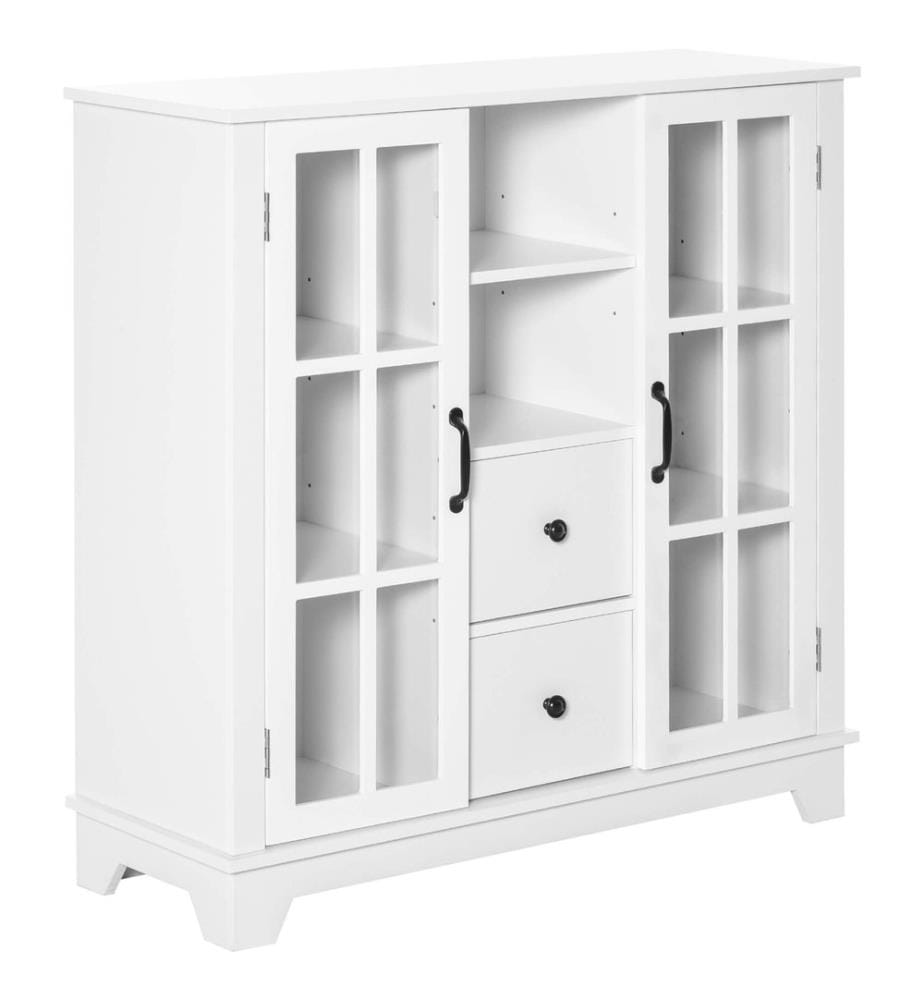 Armoire de cuisine Sideboard élégant avec portes en verre 100 x 35 x 100 cm