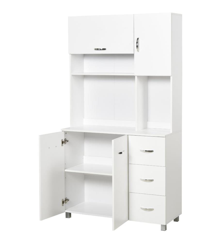 Armoire de cuisine Sideboard avec 3 tiroirs 100x 39.5x183.5 cm