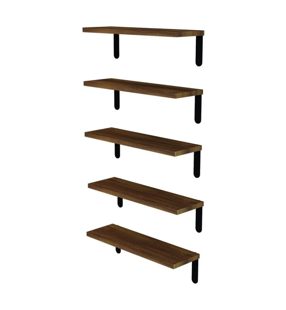 Étagère murale Albuquerque lot de 5 bois noir