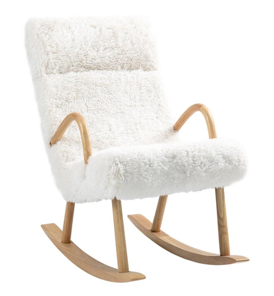 Fauteuil à bascule en laine parfait pour les moments de détente