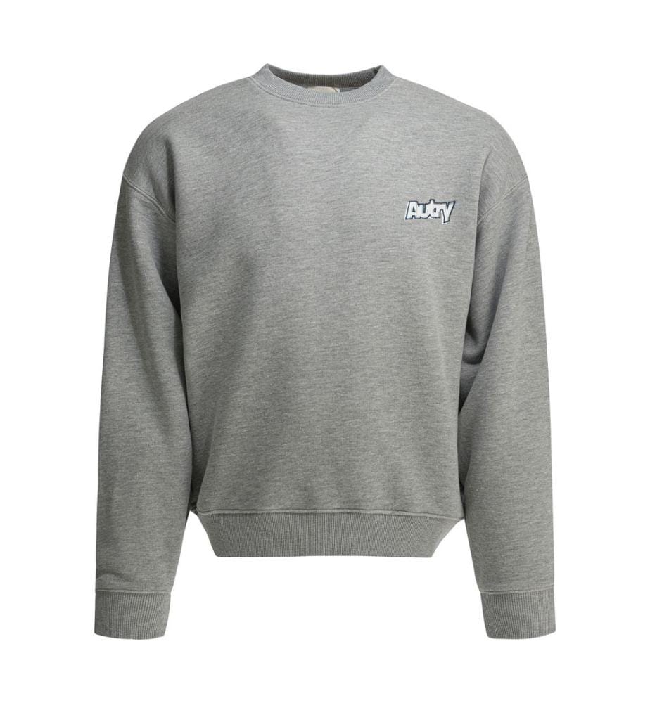 Sweat à Col Rond à Logo - Gris