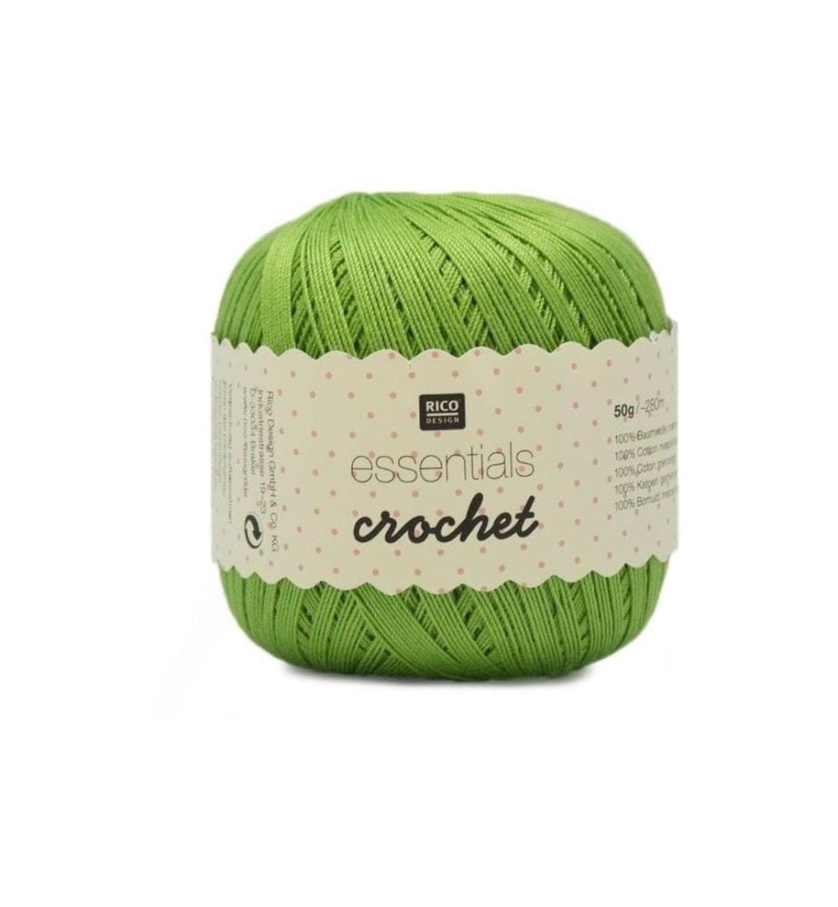 RICO DESIGN - Fil à crochet et à tricoter Essentials Crochet 50 g, Vert clair