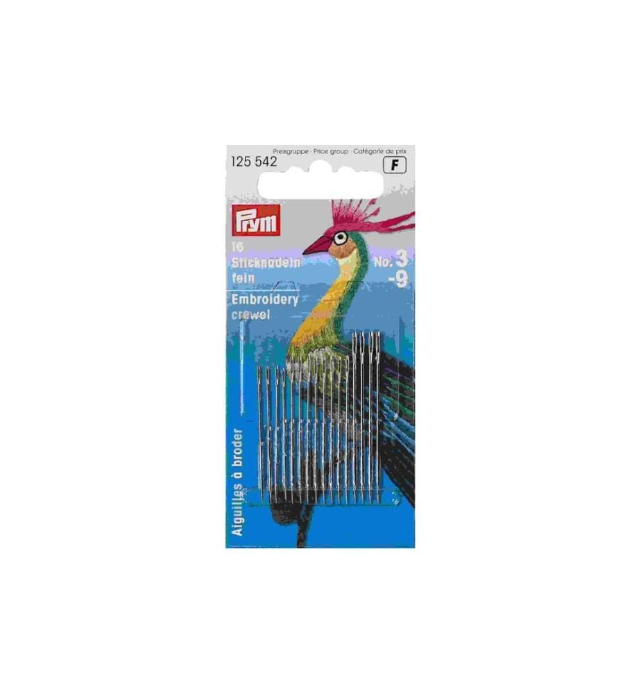 PRYM - Aiguille de broderie Argent, n° 3-9