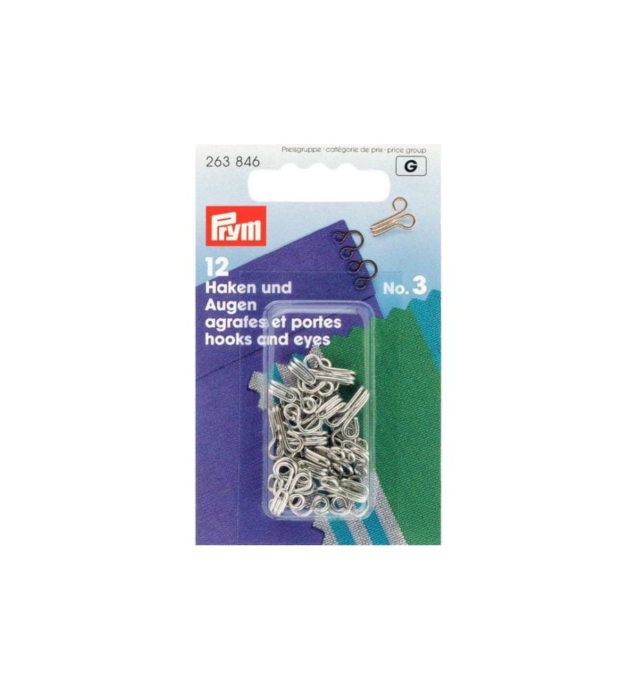 PRYM - illets Argent, n° 3, 12 pièces