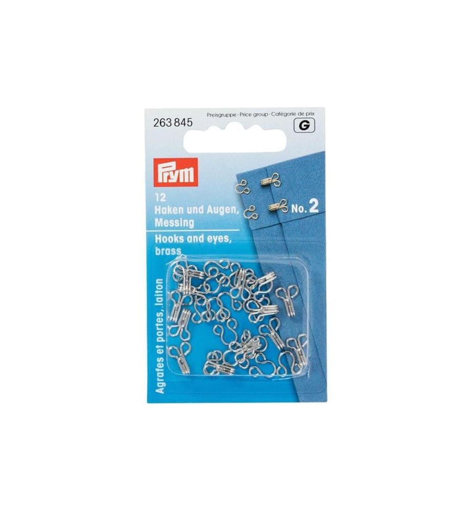 PRYM - illets Argent, n° 2, 12 pièces