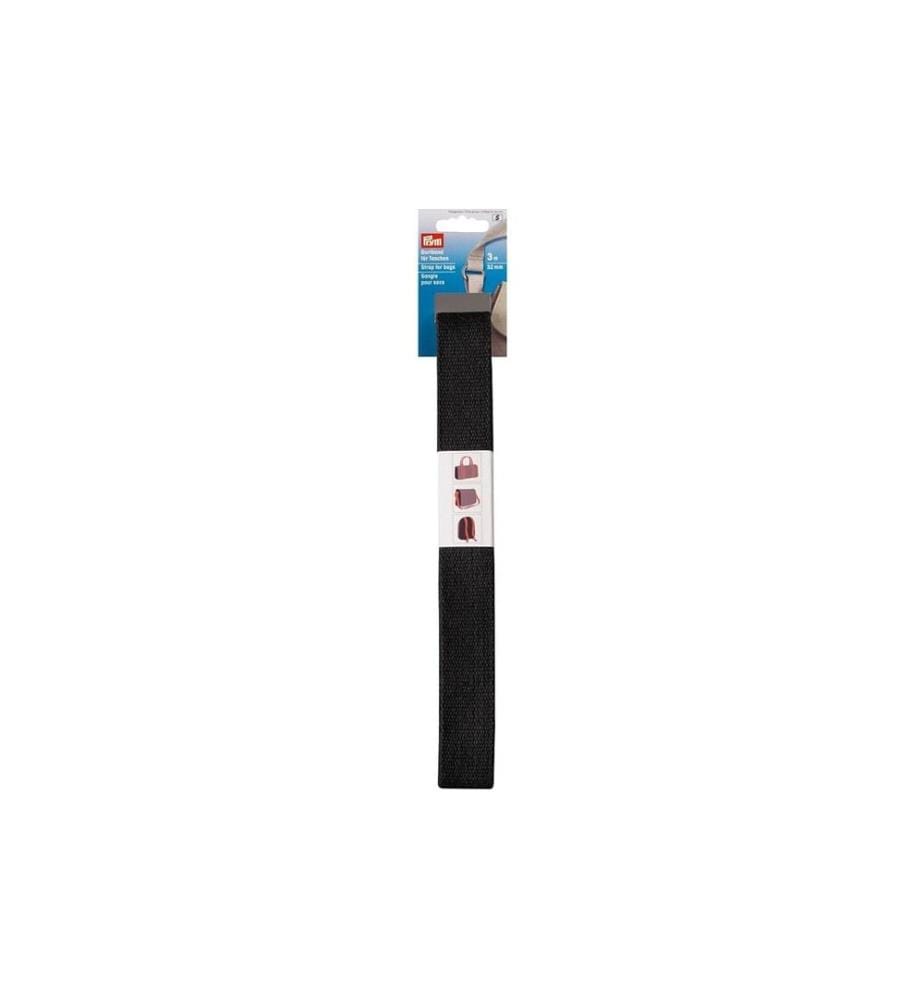 PRYM - Accessoires de poche Sangle Noir, 3 m x 30 mm