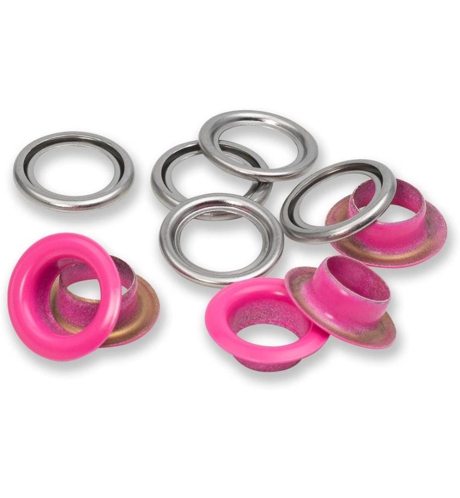 PRYM - illets avec disques 20 pièces, rose-argent