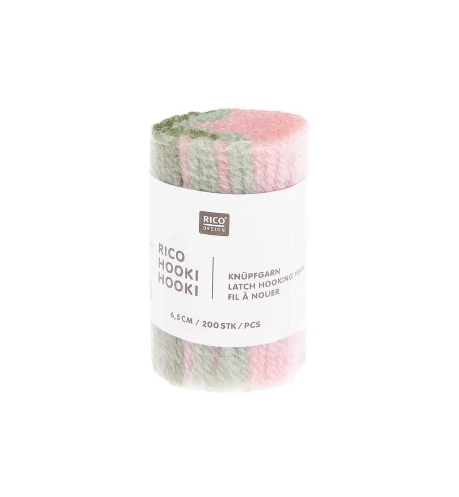 RICO DESIGN - Rico Hooki Hooki fil à nouer, marbré Rose pâle