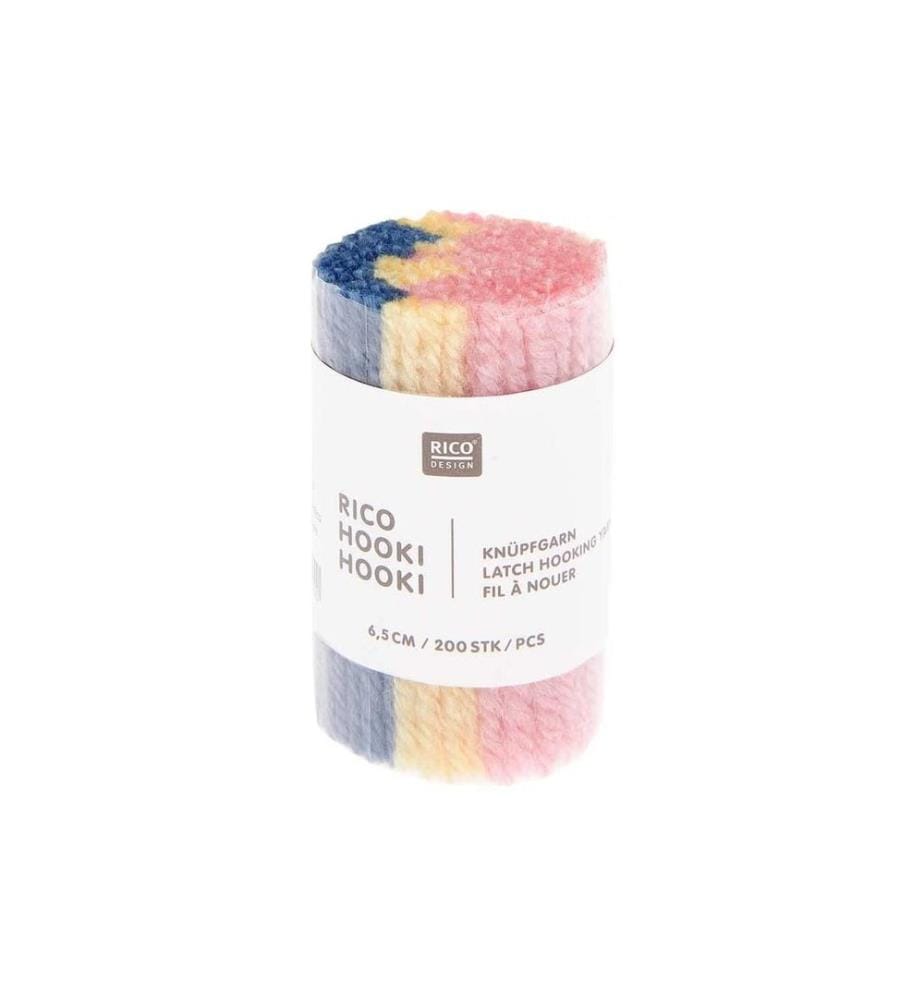 RICO DESIGN - Rico Hooki Hooki fil à nouer, marbré Rose