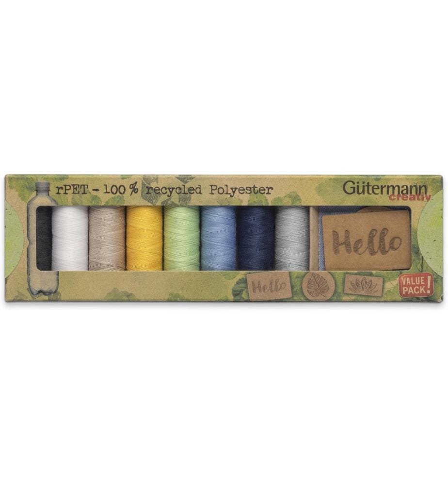 Gütermann - Kits de fil de couture Tout-couture rPET 8 pièces, Multicolore