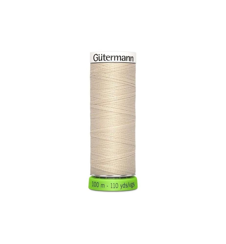 Gütermann - Fil à coudre et à broder Machine à coudre rPET 100 m Beige