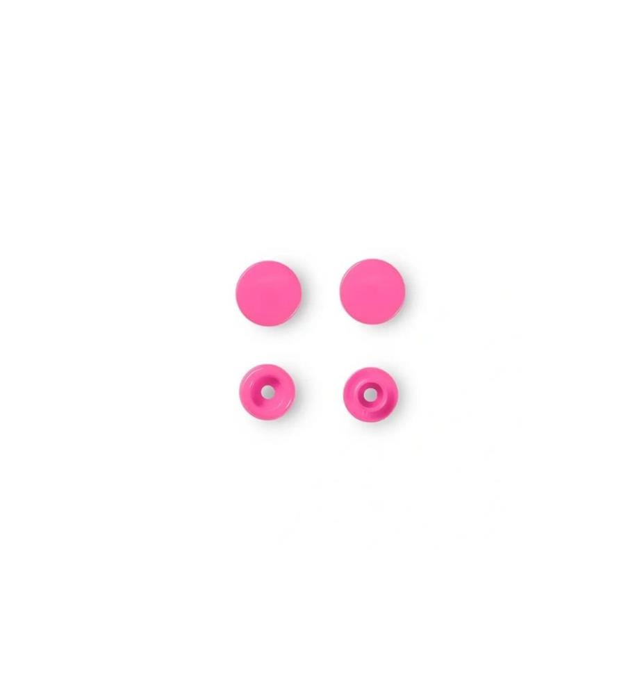 PRYM - Boutons poussoirs Boutons de couleur Rose, Ø 12,4 mm, 30 pièces