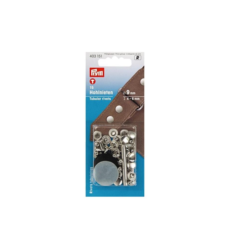 PRYM - Rivets tubulaires 4-6 mm, 15 pièces