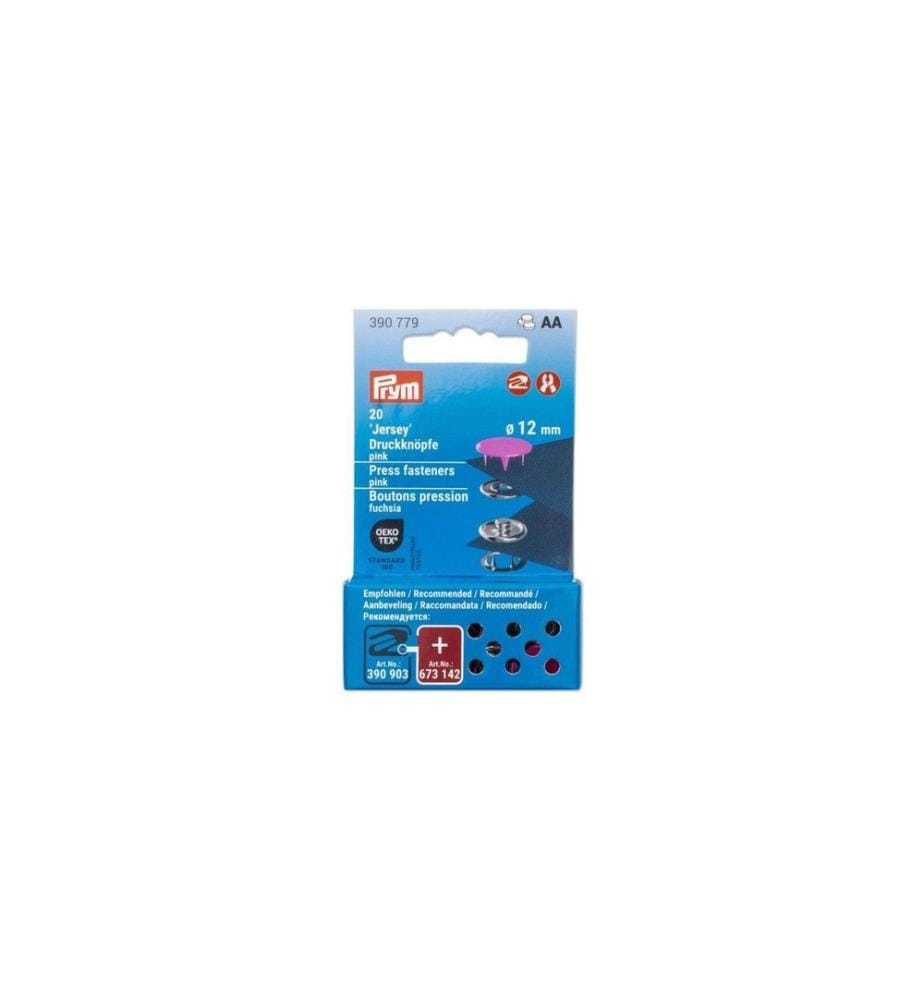 PRYM - Boutons poussoirs Jersey 12 mm, rose
