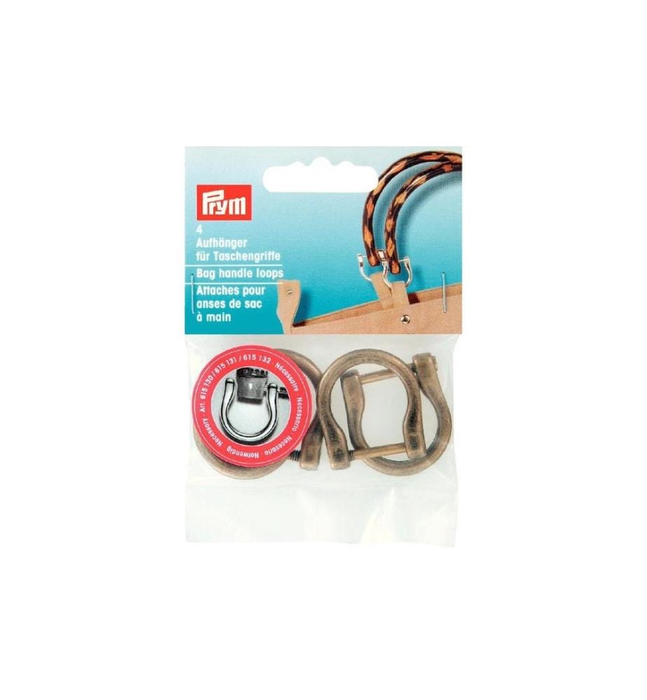 PRYM - Poignée de sac Crochet 18 mm en vieux laiton 4 pièces