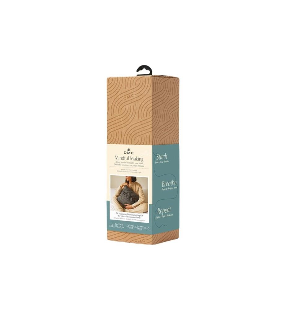 DMC - Set da lavoro a maglia Mindful Making Coussin de méditation, 40 x 40 cm