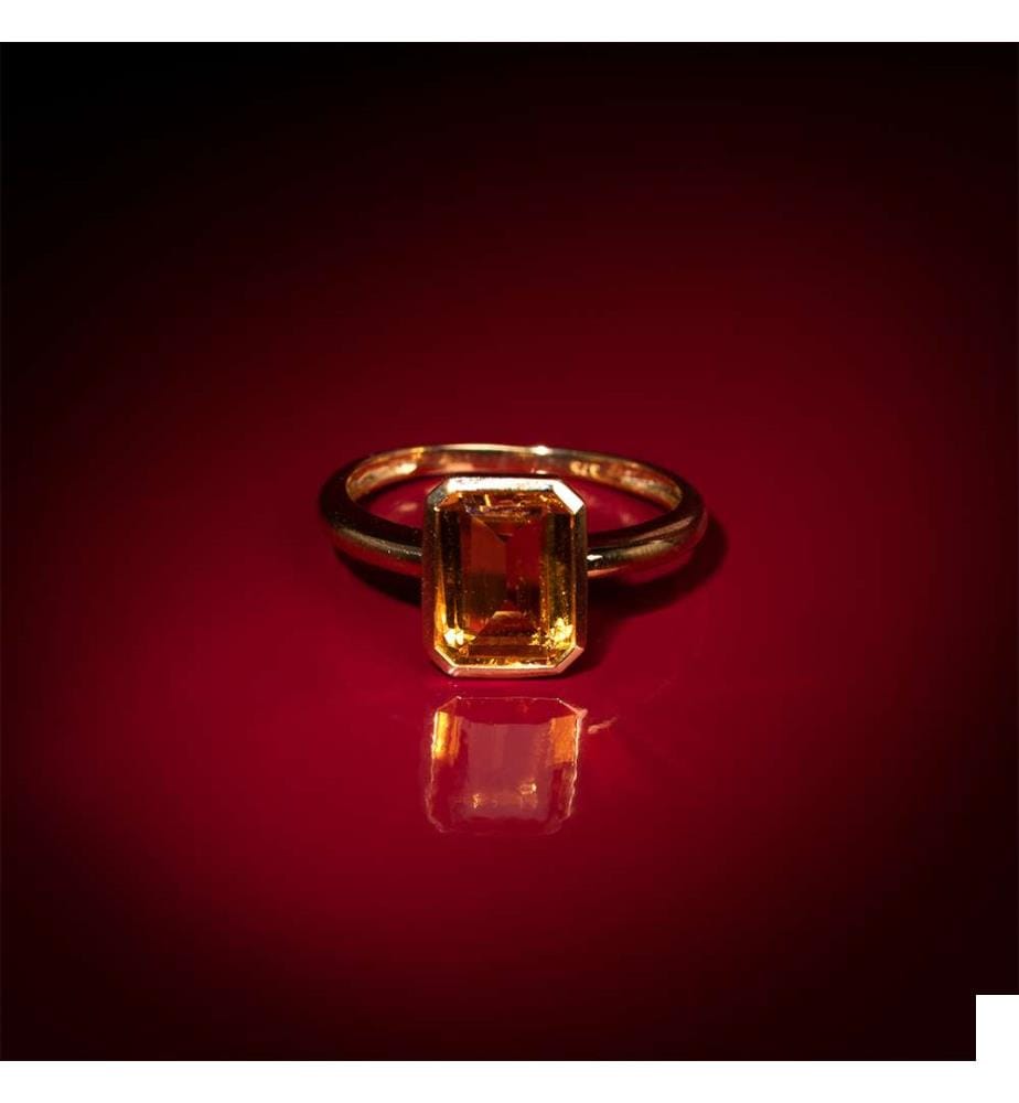 Bague Classy Citrine - Or Jaune 375/1000