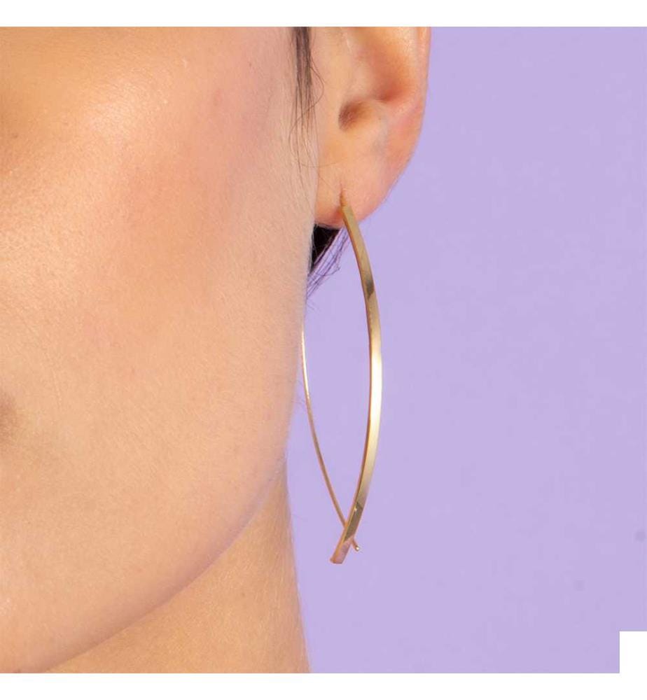 Boucles d'Oreilles, Créoles EDNA, 6 x 2, 5 cm