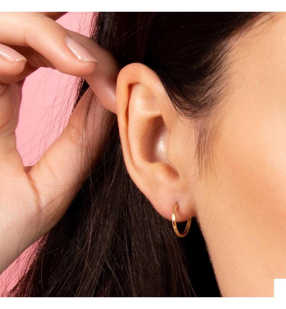 Boucles d'Oreilles Créoles Simplicité - Or Jaune
