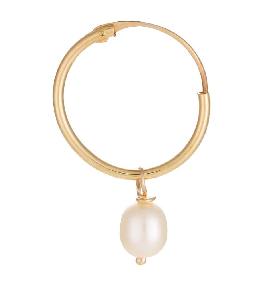 Boucles d'Oreilles en Or Gama Perle - Or Jaune et Crème