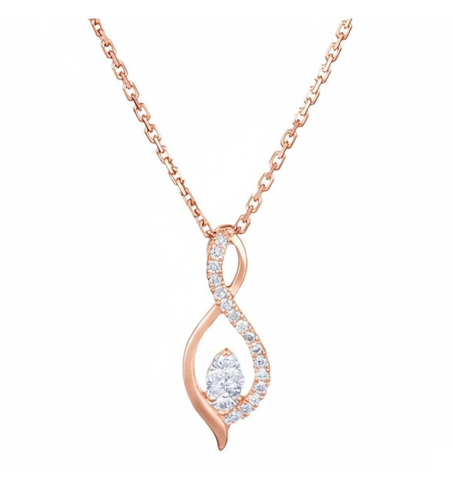 Pendentif "Luna" Diamants - Or Rose