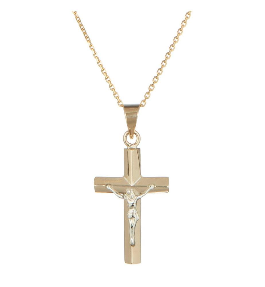 Pendentif en Or Croix de Jésus - Or Jaune