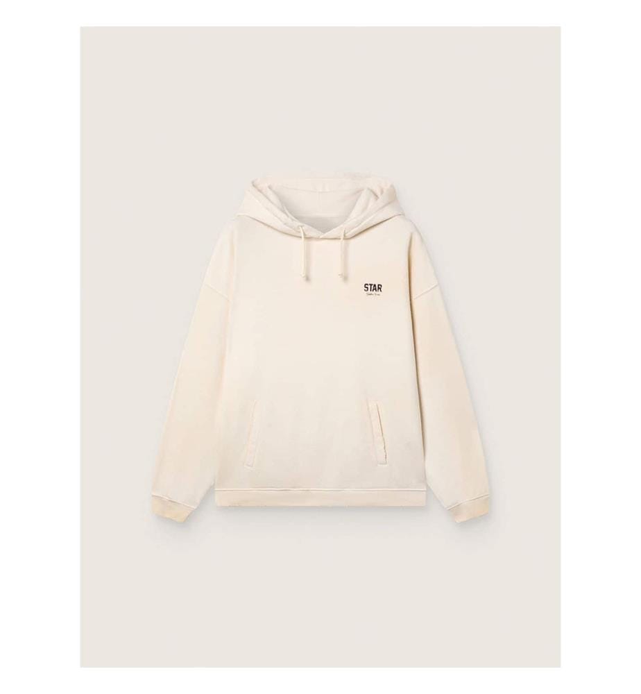 Hoodie unisexe à capuche en coton blanc avec logo Star