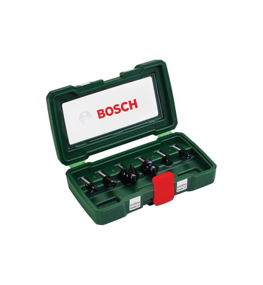 BOSCH - Kits de fraise HM 8 mm 6-pièces