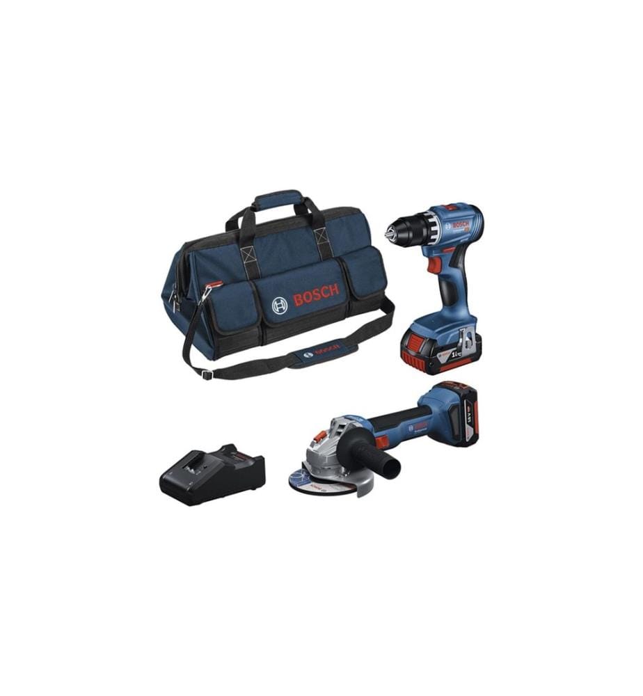 Bosch Professional Set d'outils sans fil GSR + GWS + 2x 4.0Ah + GAL