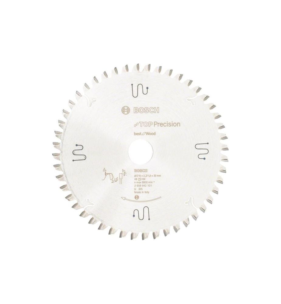 Lame de scie circulaire Bosch Professional Best for Wood, 216 x 30 x 2.3 mm, Z 48