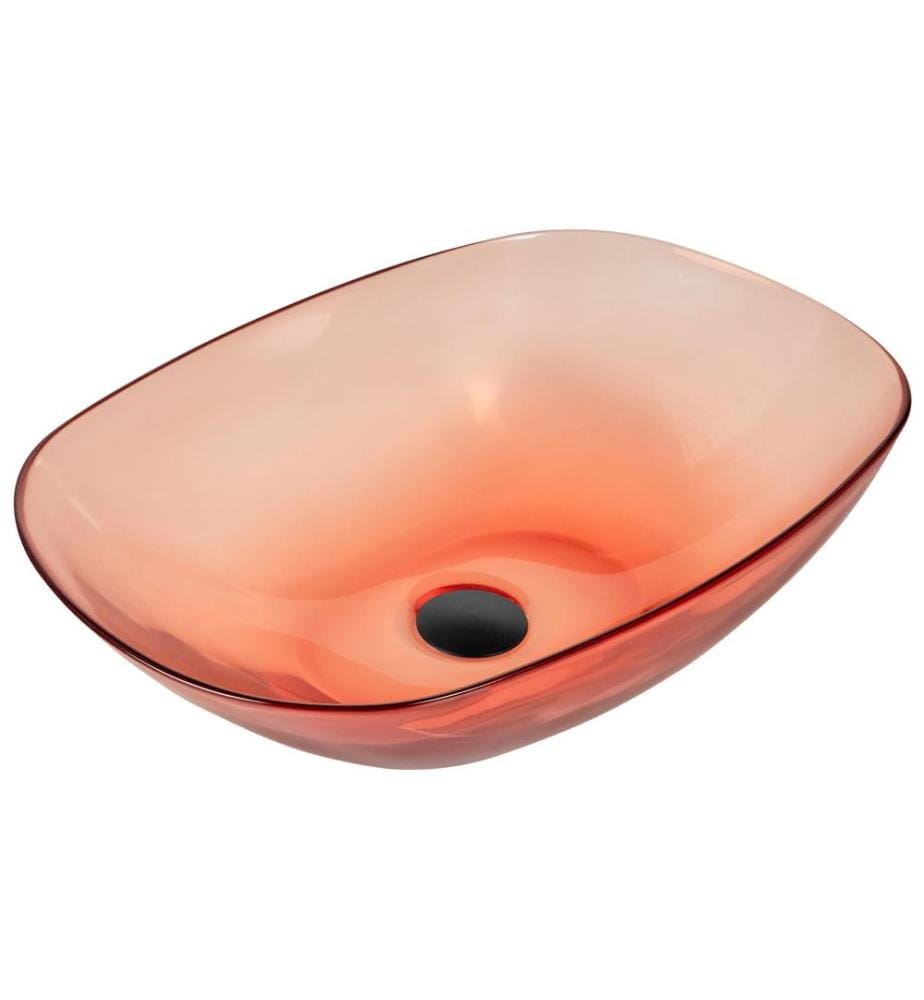 Vasque à poser MOENGO 54 x 36 cm Surface solide Rouge clair