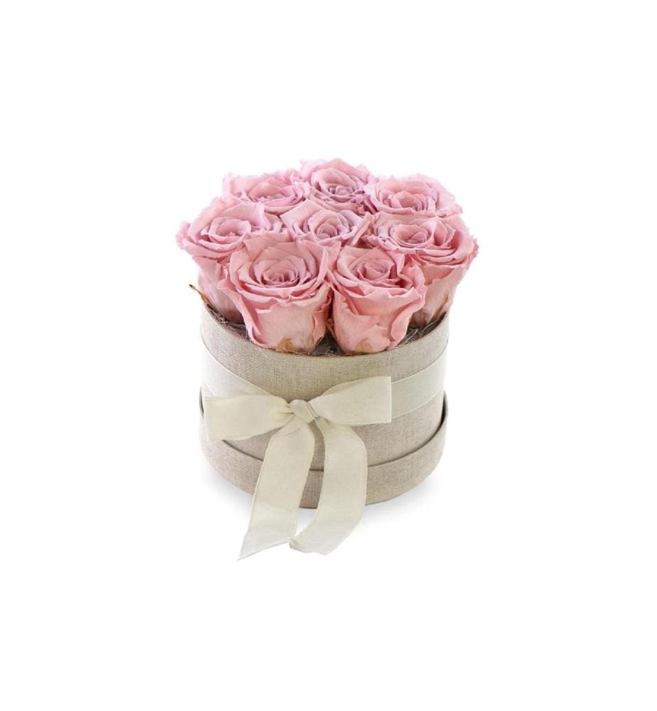 SOLI COLLECTION - Fleurs séchées Roses 8 pièces, rose
