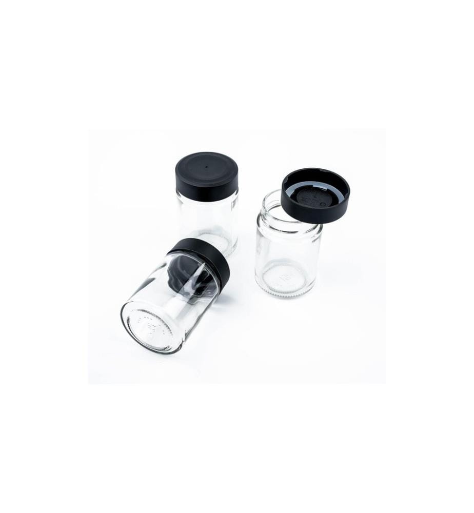 Silwy - Set de verres magnétiques d'épicerie fine 0.192 l, Transparent/Noir