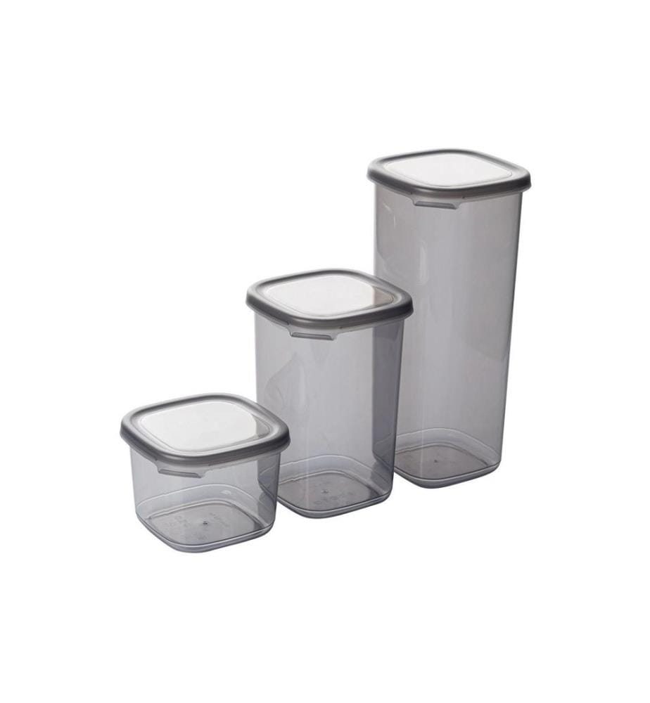 Hermia - Boîte à provisions 2x 550 ml, 2x 1200 ml, 2x 1750 ml, Anthracite