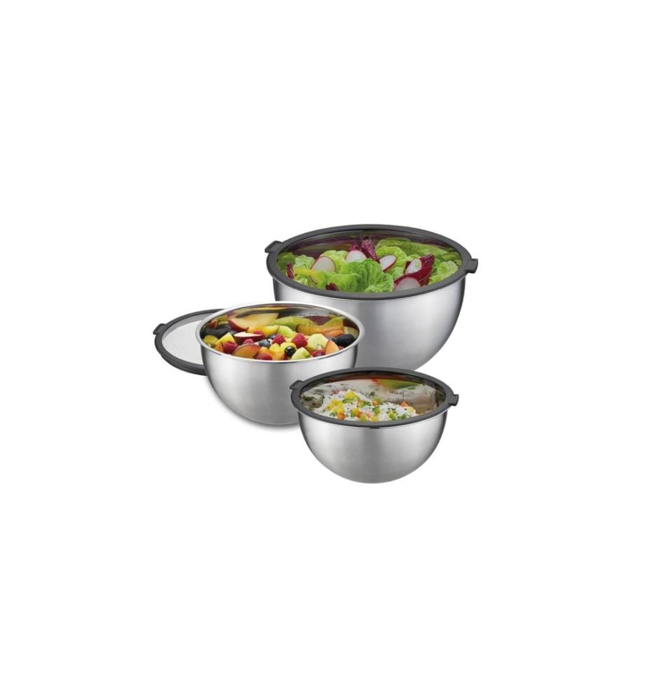GEFU - Kits de bol mélangeur Mondi 1 l/2.5 l/4.5 l, Noir/Argenté