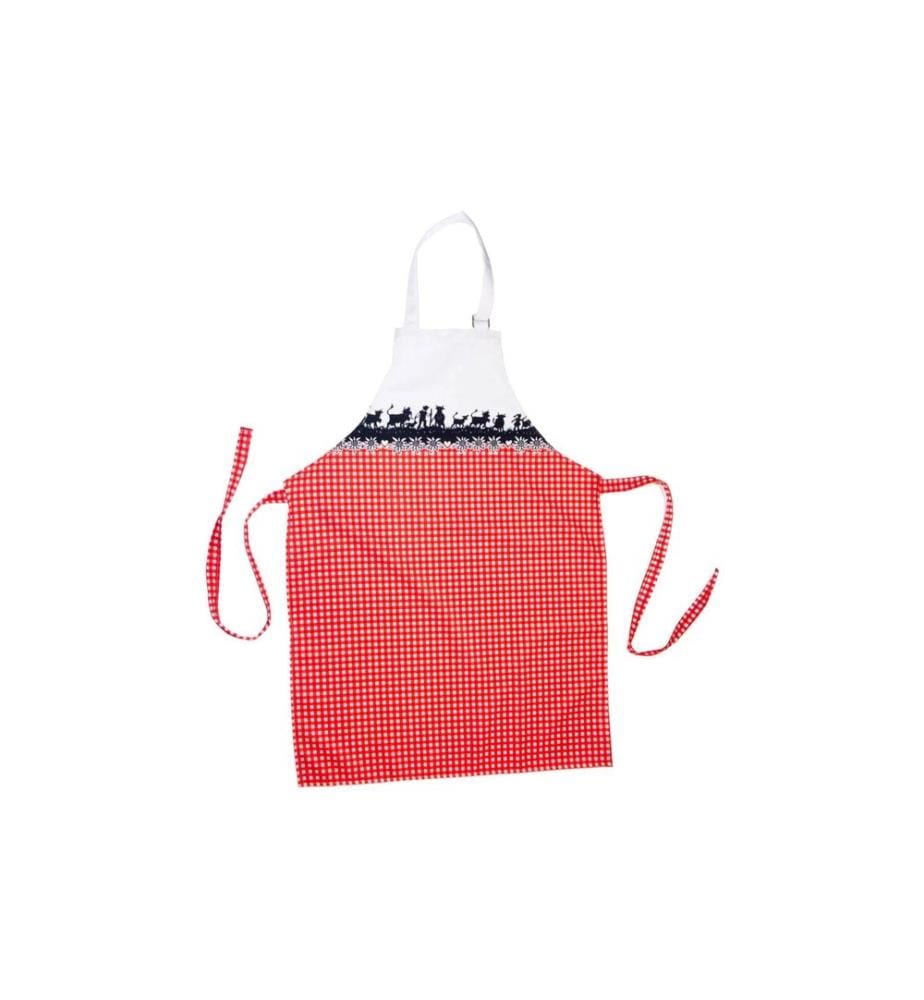 TRENDFORM - Tablier de cuisine Swiss Vichy blanc/noir/rouge