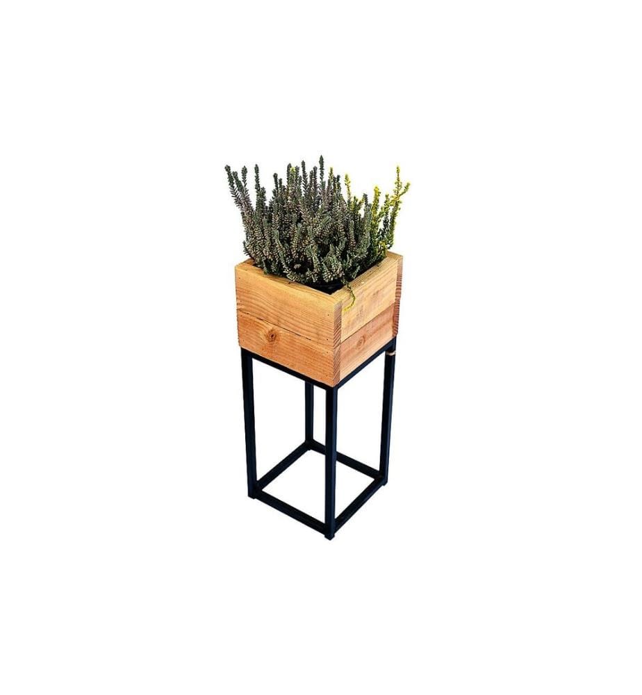 INNOVESTA - Bac à fleurs avec support 20 x 20x 50 cm