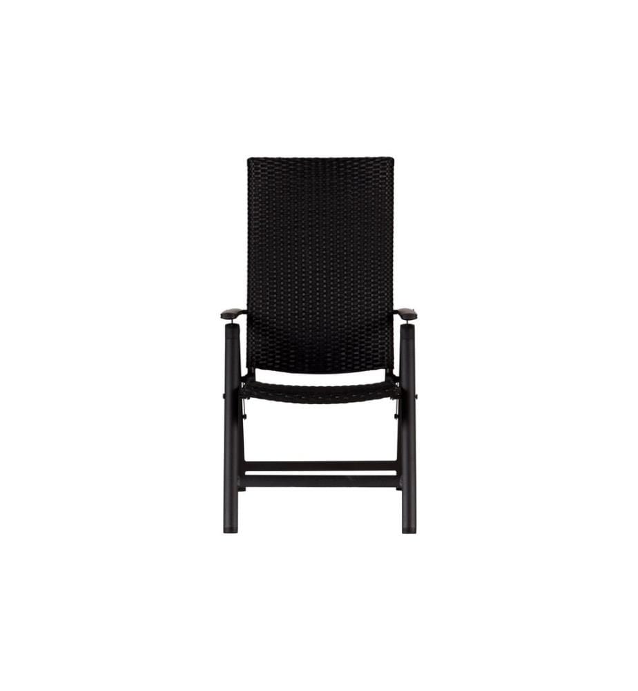Schou - Chaise de jardin Lise Positon 59 x 75 x 108cm  noir