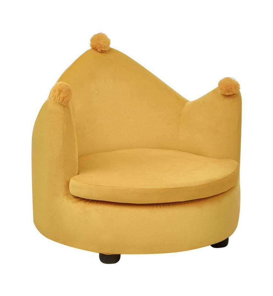 Chaise pour enfant Couronne VEGA Velours Jaune