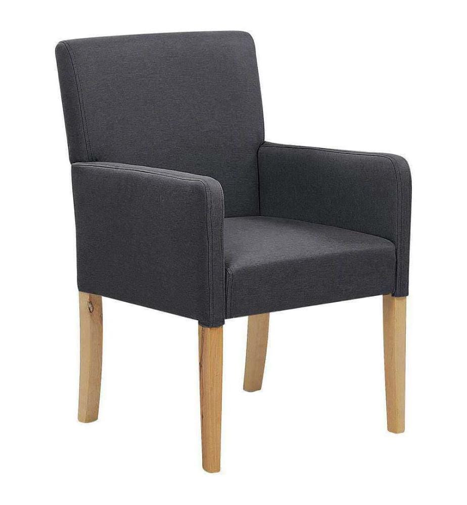 Chaise de salle à manger ROCKEFELLER Tissu Gris