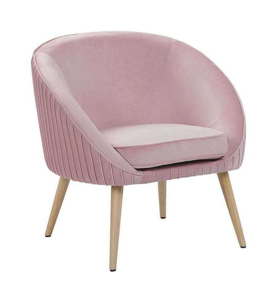 Fauteuil TROMSO Velours Rose