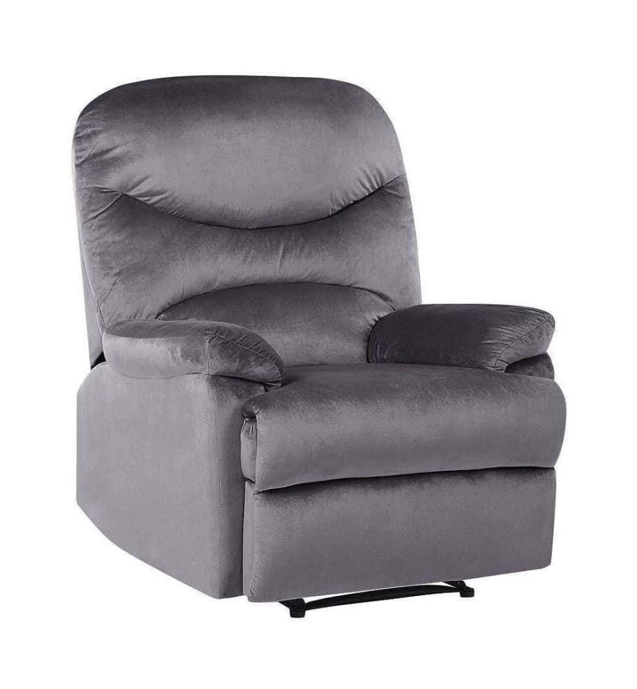 Fauteuil inclinable ESLOV Repose-pieds inclus Velours Gris