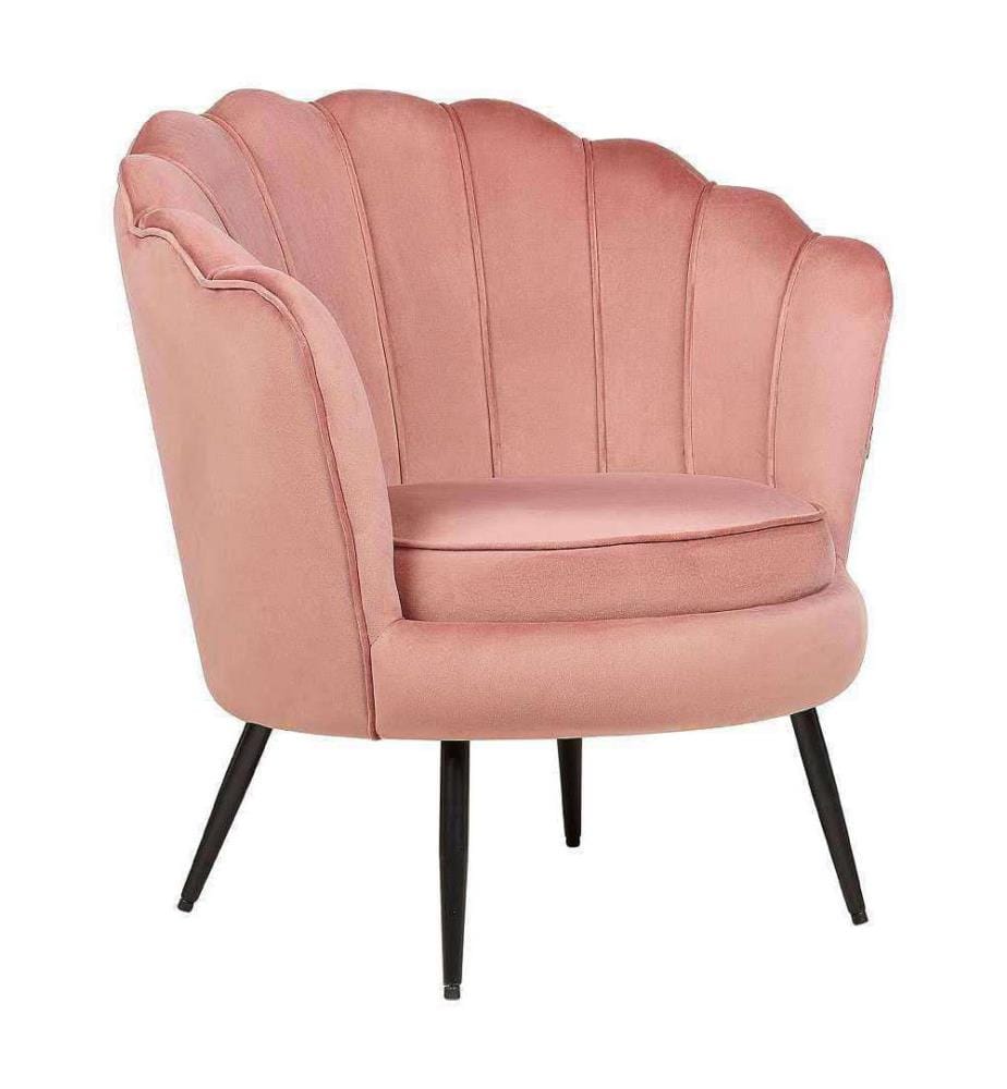 Fauteuil LOVIKKA Velours Rose